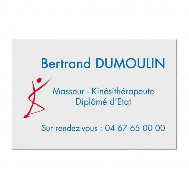 Plaque kiné en Dibond quadri