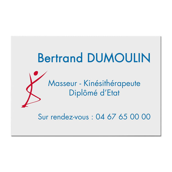 Plaque kiné en Dibond quadri