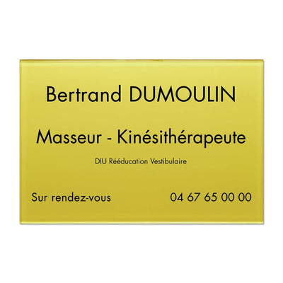 Plaque Kiné en plexiglass