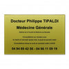 Plaque médecin plexiglass