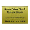 Plaque médecin plexiglass