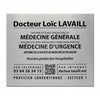 Plaque médecin Aluminium