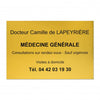 Plaque médecin Aluminium