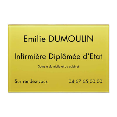 Plaque Infirmière en plexiglass