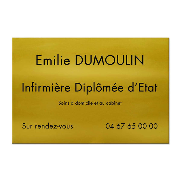 Plaque Infirmière en Aluminium