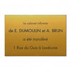 Plaque infirmière en plastique