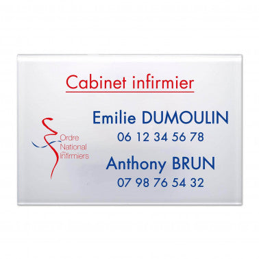 Plaque infirmière en Plexi quadri