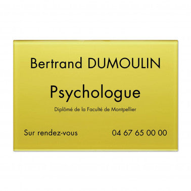 Plaque Psychologue en plexiglass