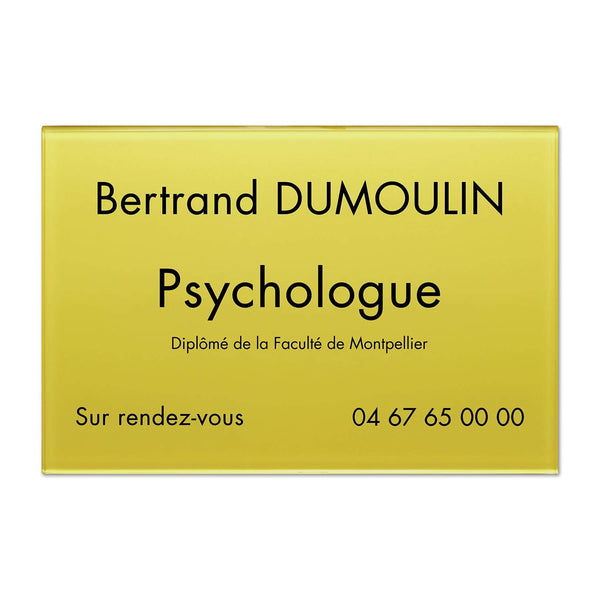 Plaque Psychologue en plexiglass