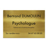Plaque Psychologue en Laiton