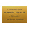 Plaque psychologue en plastique