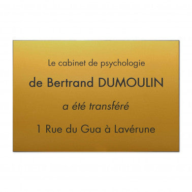 Plaque psychologue en plastique