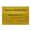 Plaque Ostéopathe en Aluminium