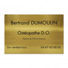 Plaque Ostéopathe en Laiton