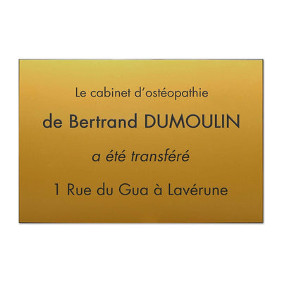 Plaque Ostéopathe en Plastique