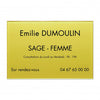 Plaque Sage-Femme en Plexiglass