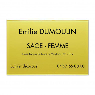 Plaque Sage-Femme en Plexiglass