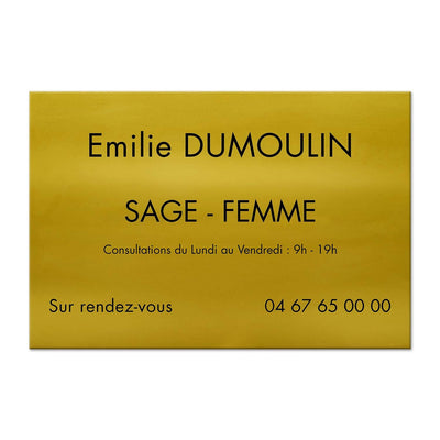 Plaque Sage-femme en Aluminium