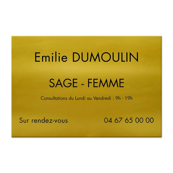 Plaque Sage-femme en Aluminium