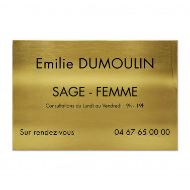 Plaque Sage-Femme en Laiton
