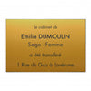 Plaque sage-femme en Plastique