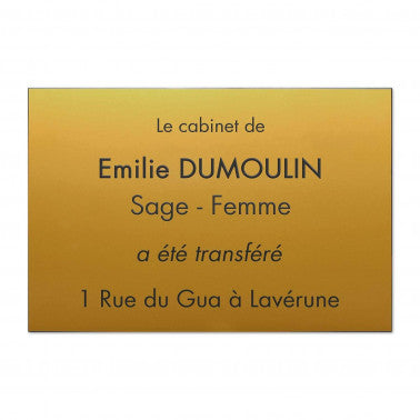 Plaque sage-femme en Plastique