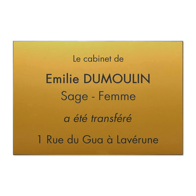 Plaque sage-femme en Plastique