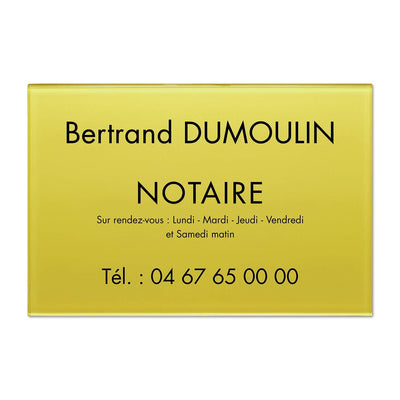 Plaque Notaire en Plexiglass