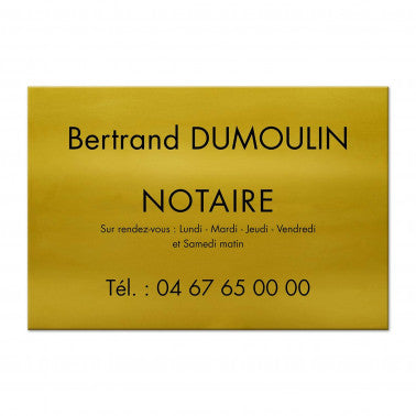 Plaque Notaire en Aluminium