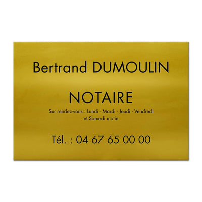 Plaque Notaire en Aluminium