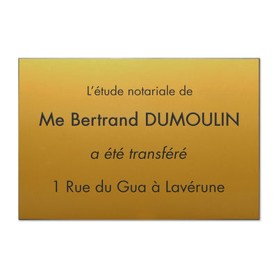 Plaque notaire en Plastique