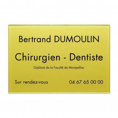 Plaque Dentiste en Plexiglass
