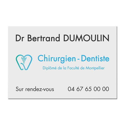 Plaque Dentiste en Dibond quadri