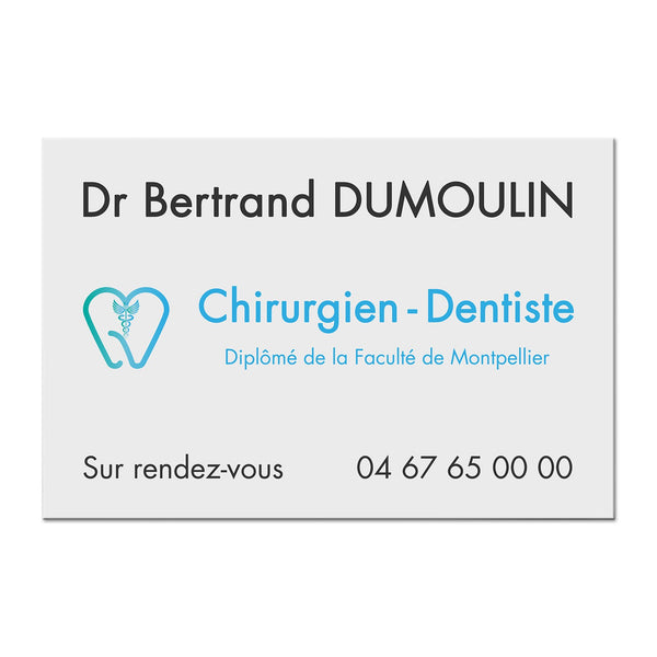 Plaque Dentiste en Dibond quadri