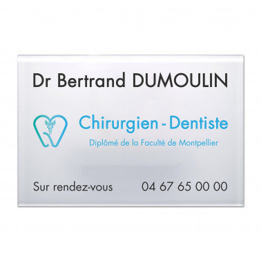 Plaque Dentiste en Plexi quadri