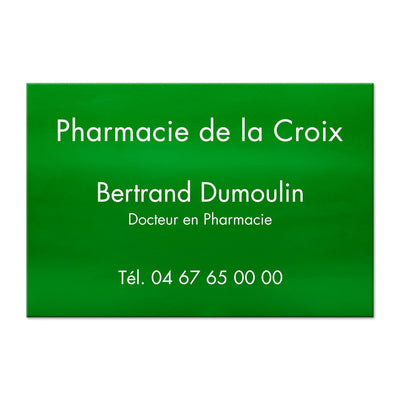 Plaque Pharmacie en Aluminium