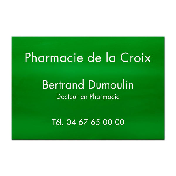 Plaque Pharmacie en Aluminium