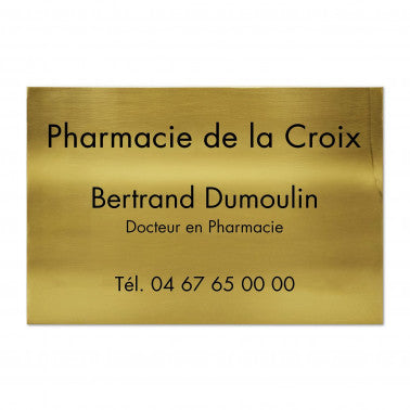 Plaque Pharmacie en Laiton