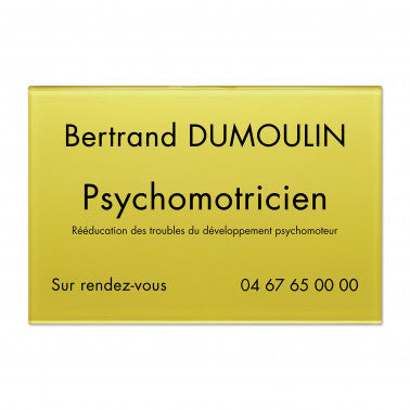 Plaque Psychomotricien en plexiglass