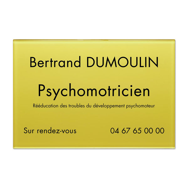 Plaque Psychomotricien en plexiglass