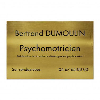 Plaque Psychomotricien en Laiton