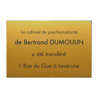Plaque psychomotricien en plastique