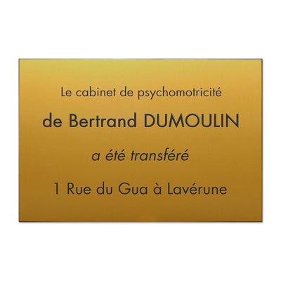 Plaque psychomotricien en plastique