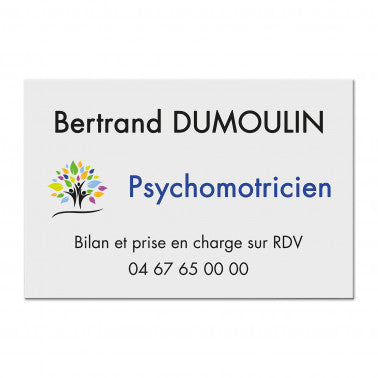 Plaque psychomotricien en Dibond quadri