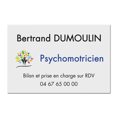 Plaque psychomotricien en Dibond quadri
