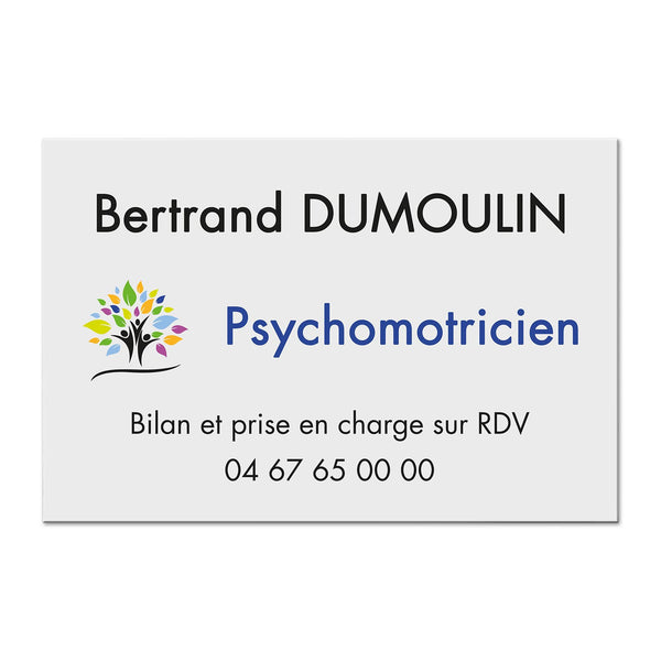 Plaque psychomotricien en Dibond quadri
