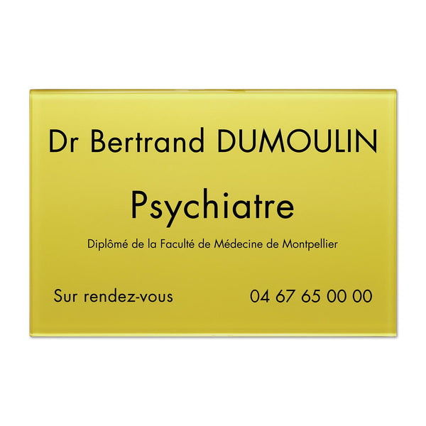 Plaque Psychiatre en plexiglass