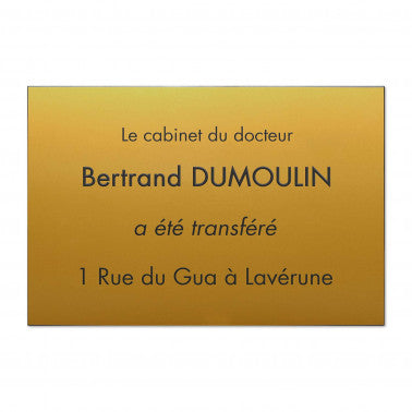 Plaque psychiatre en plastique