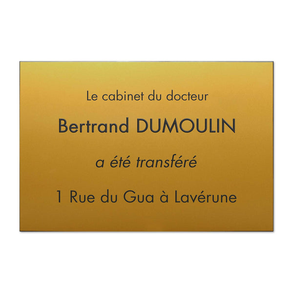 Plaque psychiatre en plastique