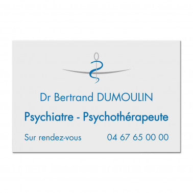 Plaque psychiatre en Dibond quadri